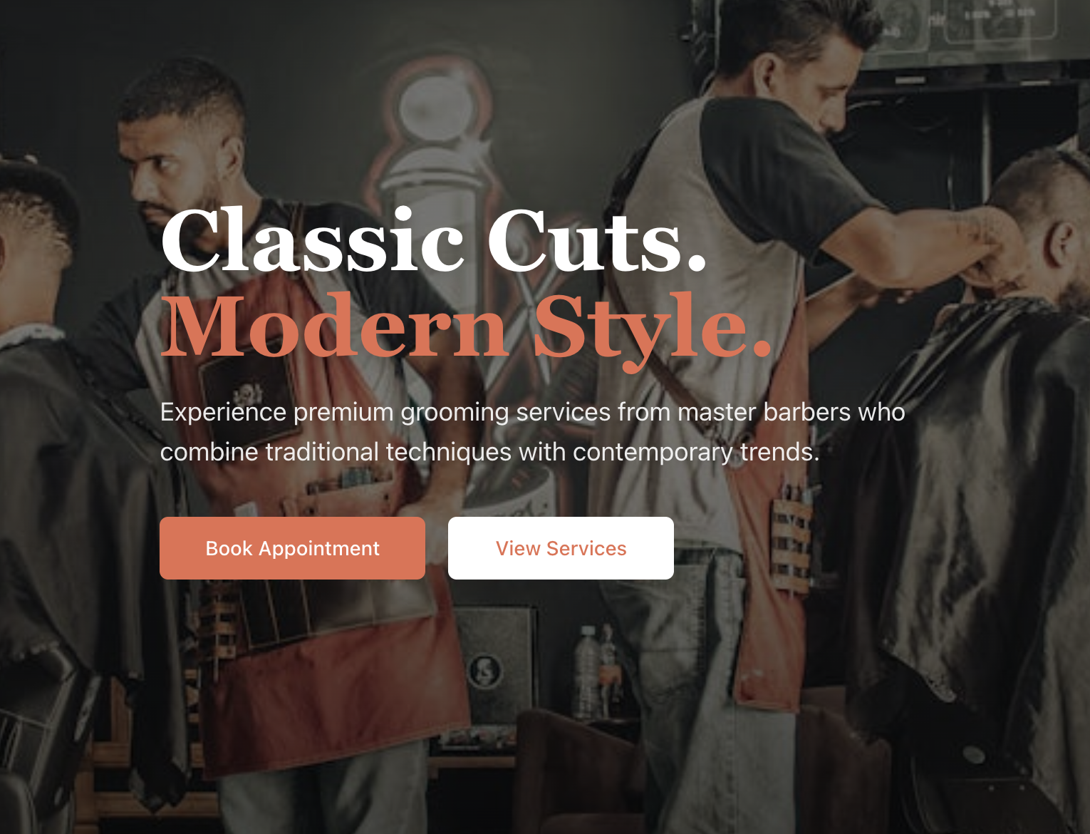 Barbershop Multi-Tier Site